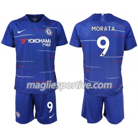 Completo Calcio Chelsea MORATA 9 Bambino Divisa Prima 2018/2019